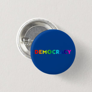 Demokratisk regnbågsgradienttypografi, pride blått knapp