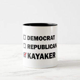 Demokratisk republikan Kayaker Två-Tonad Mugg