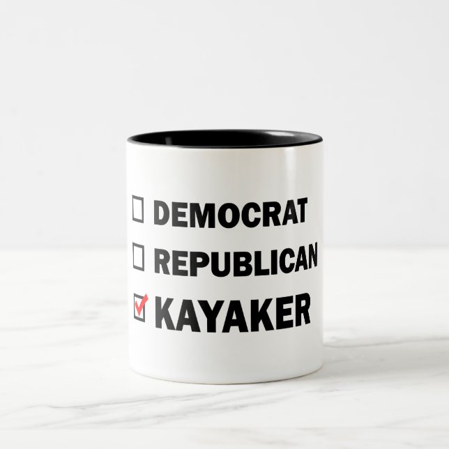 Demokratisk republikan Kayaker Två-Tonad Mugg (Center)