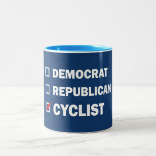 Demokratisk republikansk cyklist Två-Tonad mugg
