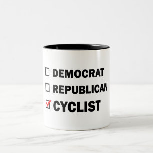 Demokratisk republikansk cyklist Två-Tonad mugg