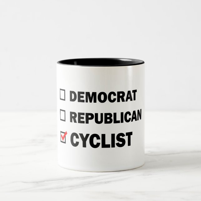Demokratisk republikansk cyklist Två-Tonad mugg (Center)