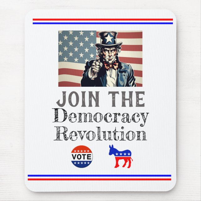 Demokratisk Revolution Mouse Pad Musmatta (Framsidan)