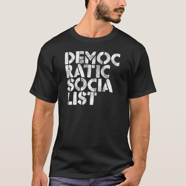 Demokratisk socialist tee (Framsida)