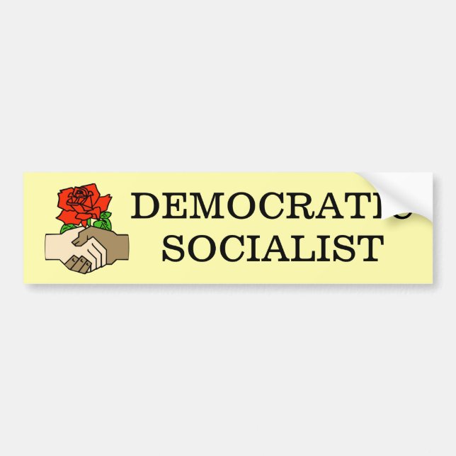Demokratisk socialistisk bildekal (Framsidan)