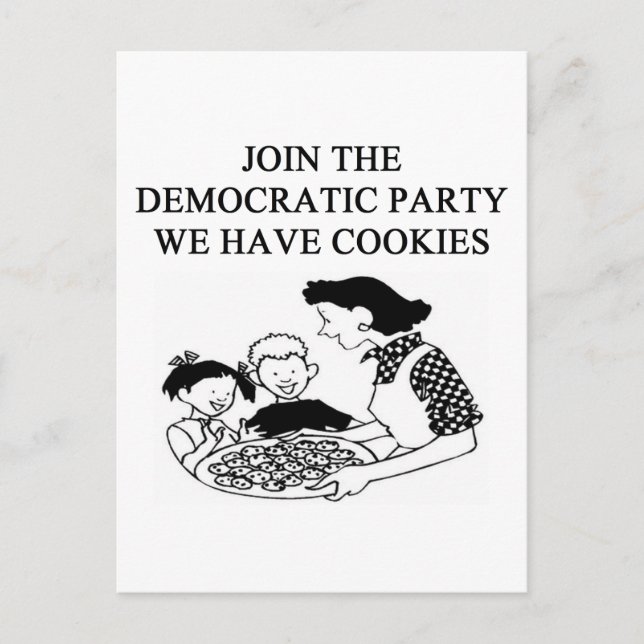 demokratisk utformning av party inbjudan vykort (Framsida)