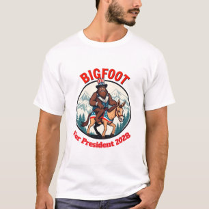 Demokratiska Bigfoot För President 2028 T Shirt