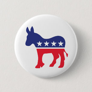 Demokratiska Donkey American Politik Knapp