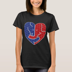 Demokratiska Donkey Republican Elephant T Shirt