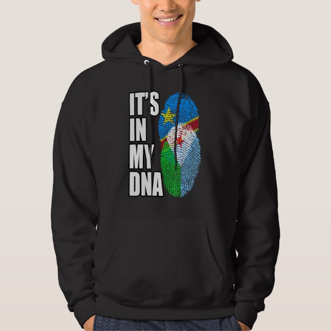 Demokratiska kongoleserna och Djiboutian Mix DNA F Hoodie (Framsida)