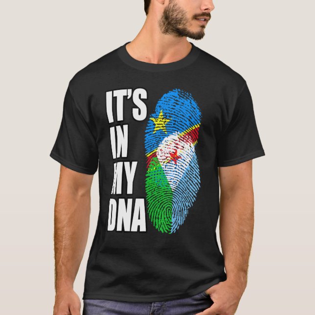 Demokratiska kongoleserna och Djiboutian Mix DNA F T Shirt (Framsida)