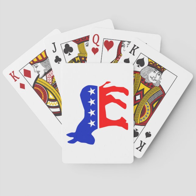 Demokratiska partiets logotyp casinokort (Baksidan)