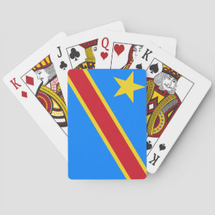 Demokratiska republiken Kongo-Flagga Casinokort