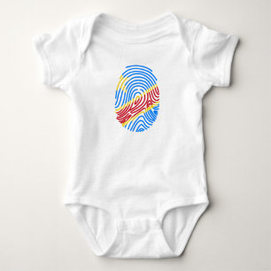 Demokratiska republiken Kongo Flagga Fingerprint T Shirt