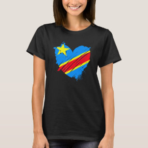 Demokratiska republiken Kongo Flagga I Kärlek T Shirt