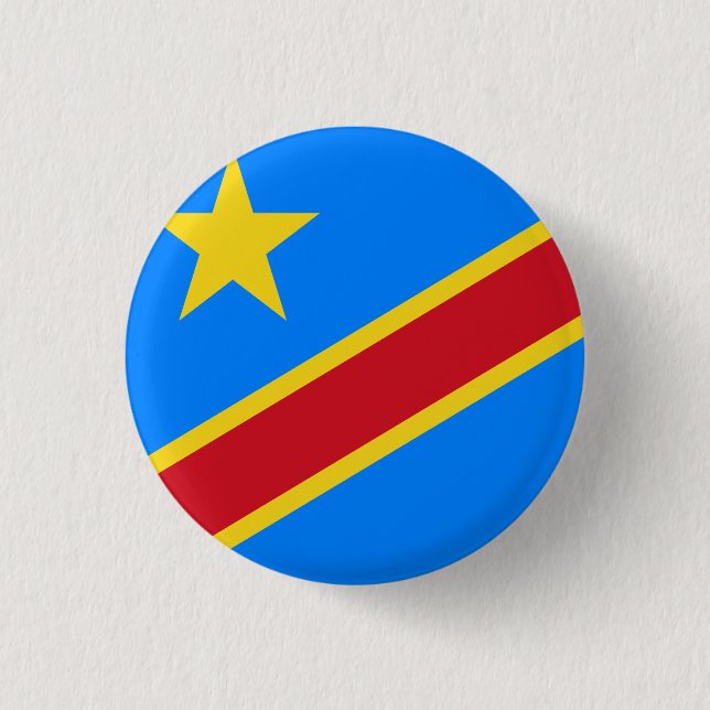 Demokratiska republiken Kongo-Flagga Knapp (Framsida)