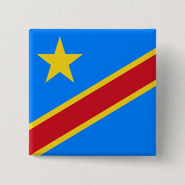Demokratiska republiken Kongo-Flagga Knapp (Framsida)