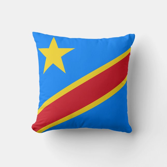 Demokratiska republiken Kongo-Flagga Kudde (Framsida)