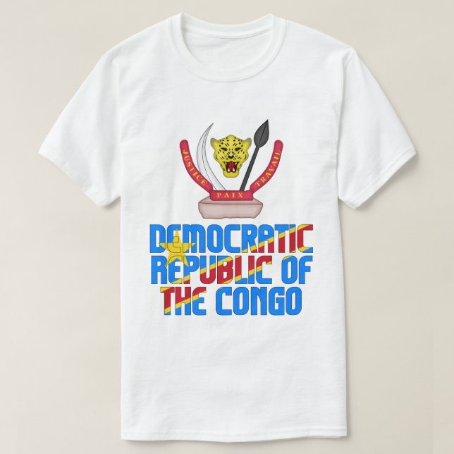Demokratiska republiken Kongo Flagga och Jacka T Shirt (Design framsida)