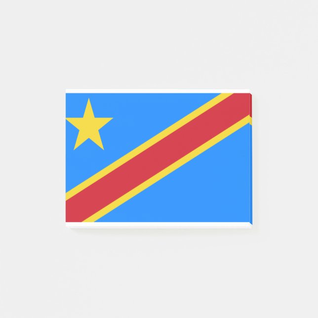 Demokratiska republiken Kongo-Flagga Post-it Block (Framsida)