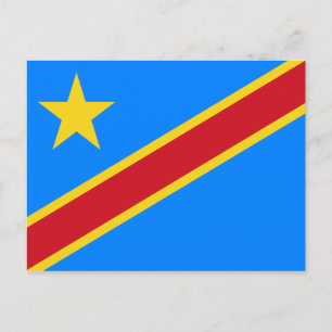 Demokratiska republiken Kongo Flagga Postcard Vykort