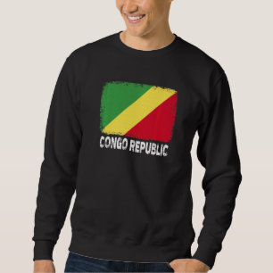 Demokratiska republiken Kongo Flagga Support Gongo Lång Ärmad Tröja
