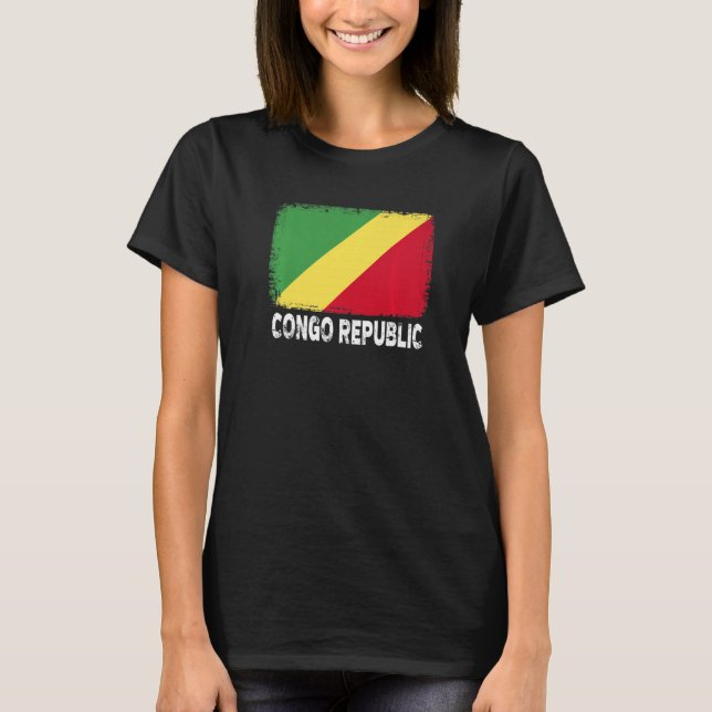 Demokratiska republiken Kongo Flagga Support Gongo T Shirt (Framsida)