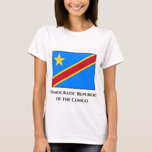 Demokratiska republiken Kongo-Flagga T Shirt