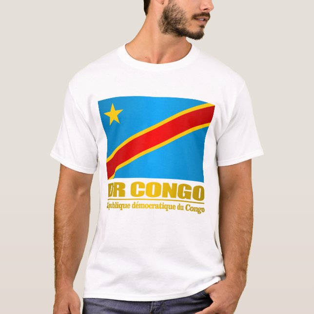 Demokratiska republiken Kongo Flagga T Shirt (Framsida)