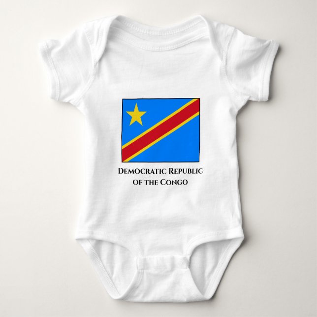 Demokratiska republiken Kongo-Flagga T Shirt (Framsida)