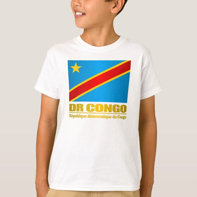 Demokratiska republiken Kongo Flagga T-shirt (Framsida)