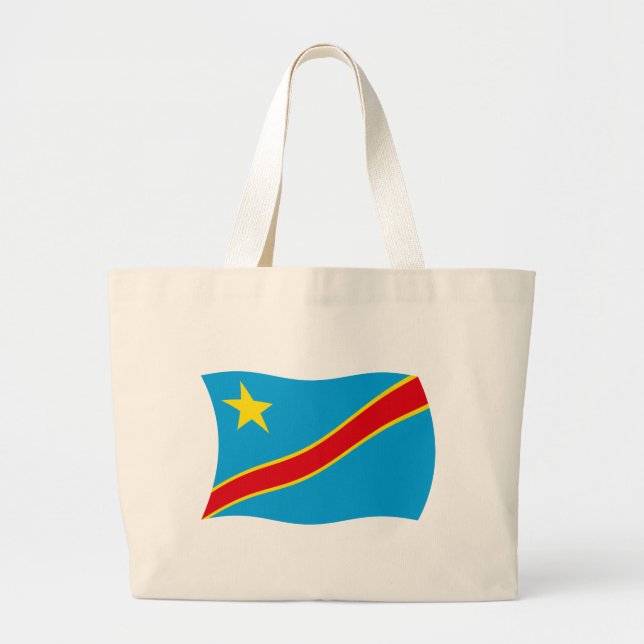 Demokratiska republiken Kongo Flagga Tote Bag Jumbo Tygkasse (Framsidan)