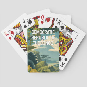 Demokratiska republiken Kongo Illustration Casinokort