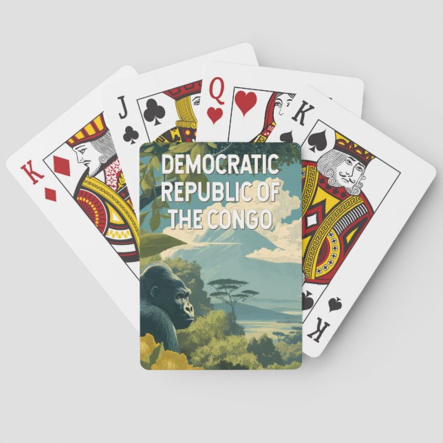 Demokratiska republiken Kongo Illustration Casinokort (Baksidan)