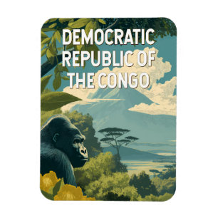 Demokratiska republiken Kongo Illustration Magnet