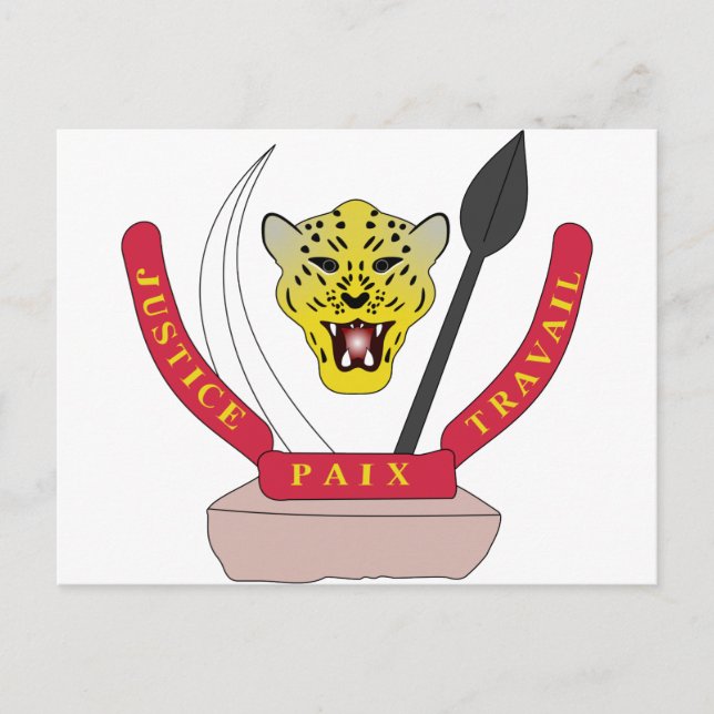 Demokratiska republiken Kongo jackande av arm Vykort (Framsida)