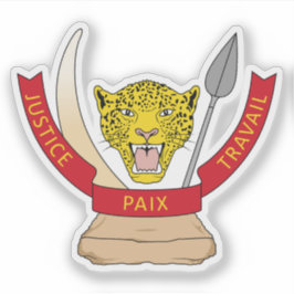 Demokratiska republiken Kongo jackar om arm Klistermärken