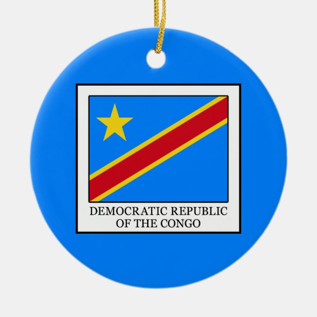 Demokratiska republiken Kongo Julgransprydnad Keramik (Framsidan)