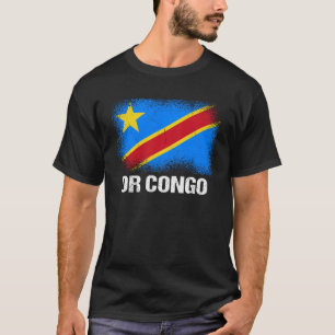 Demokratiska republiken Kongo Kongolesiska Flagga T Shirt