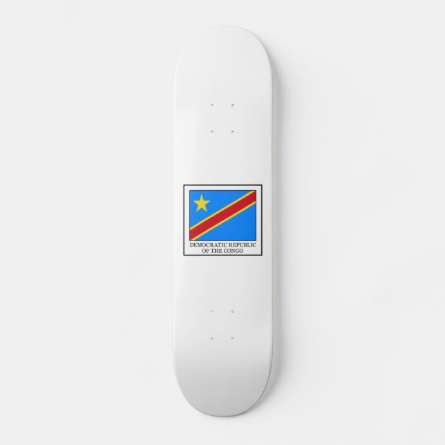 Demokratiska republiken Kongo Mini Skateboard Bräda 18,5 Cm (Framsida)