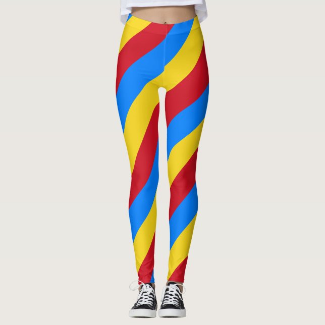 Demokratiska republiken Kongo Nationell Flagga Leg Leggings (Framsida)