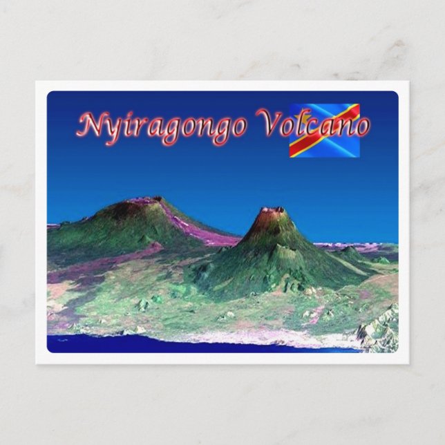 Demokratiska republiken Kongo - Nyiragongo - Vykort (Framsida)