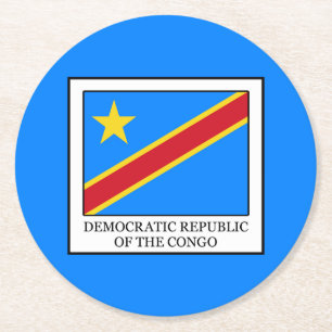 Demokratiska republiken Kongo Underlägg Papper Rund