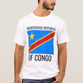 Demokratiska republiken Kongo / World Land Flagga T Shirt