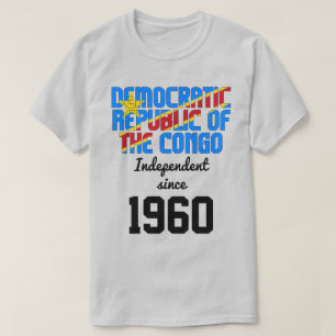Demokratiska republiken Kongos oberoende Flagga T Shirt