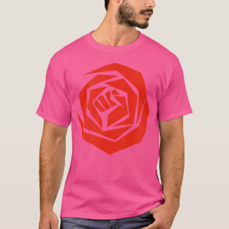 Demokratiska Socialister Röda Ros Fist T Shirt