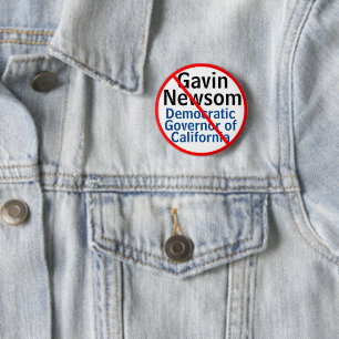 Demokratiske Gavin Newsom CA Guvernör Knapp