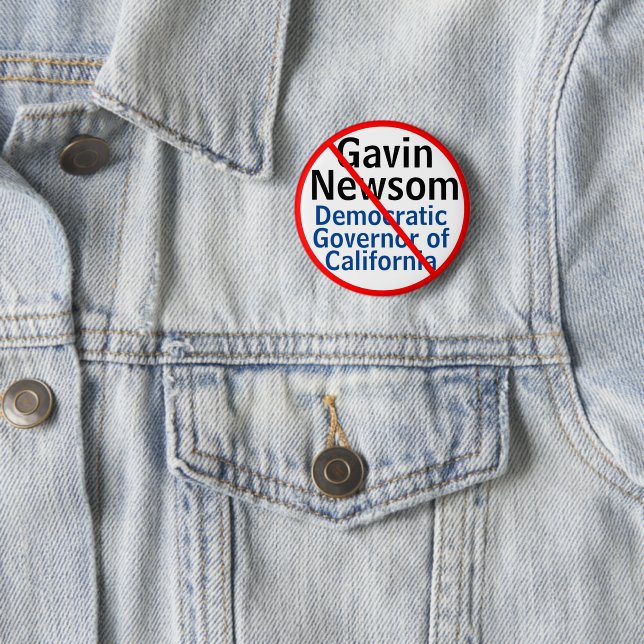 Demokratiske Gavin Newsom CA Guvernör Knapp (In Situ)