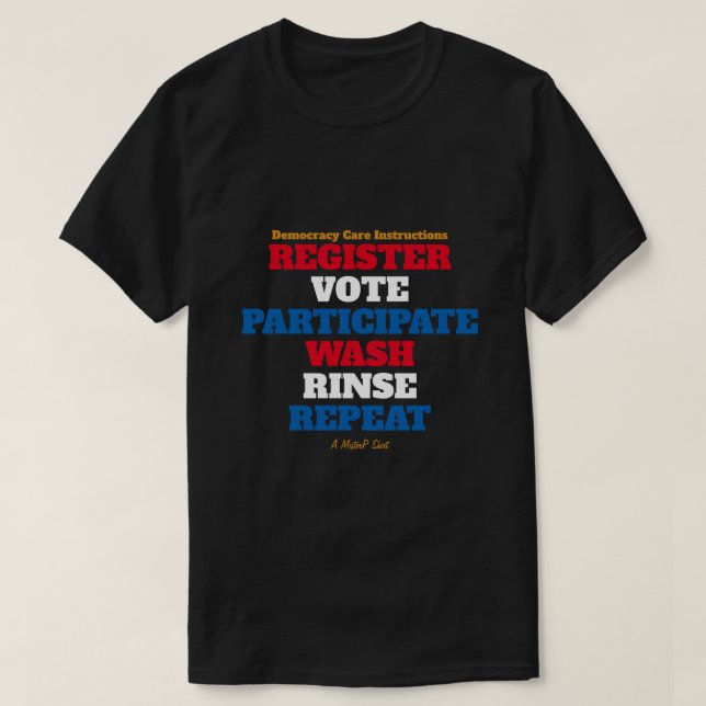 Demokrativårdsinstruktioner - En minister T Shirt (Design framsida)