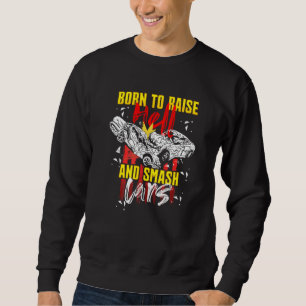 Demolition Derby Född att skapa kaos och krossa bi Lång Ärmad Tröja